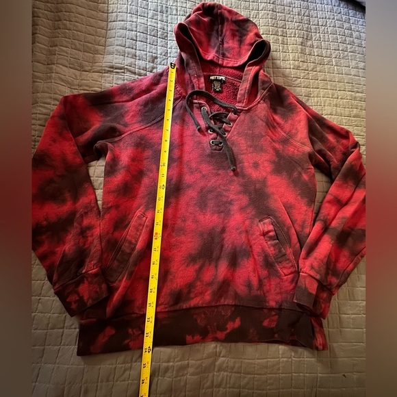 Hot Topic Women Burgundy Tie-Dye Hoodie - Picture 8 of 9